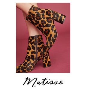 Anthropologie Matisse Grove Leopard Calf Hair Bootie